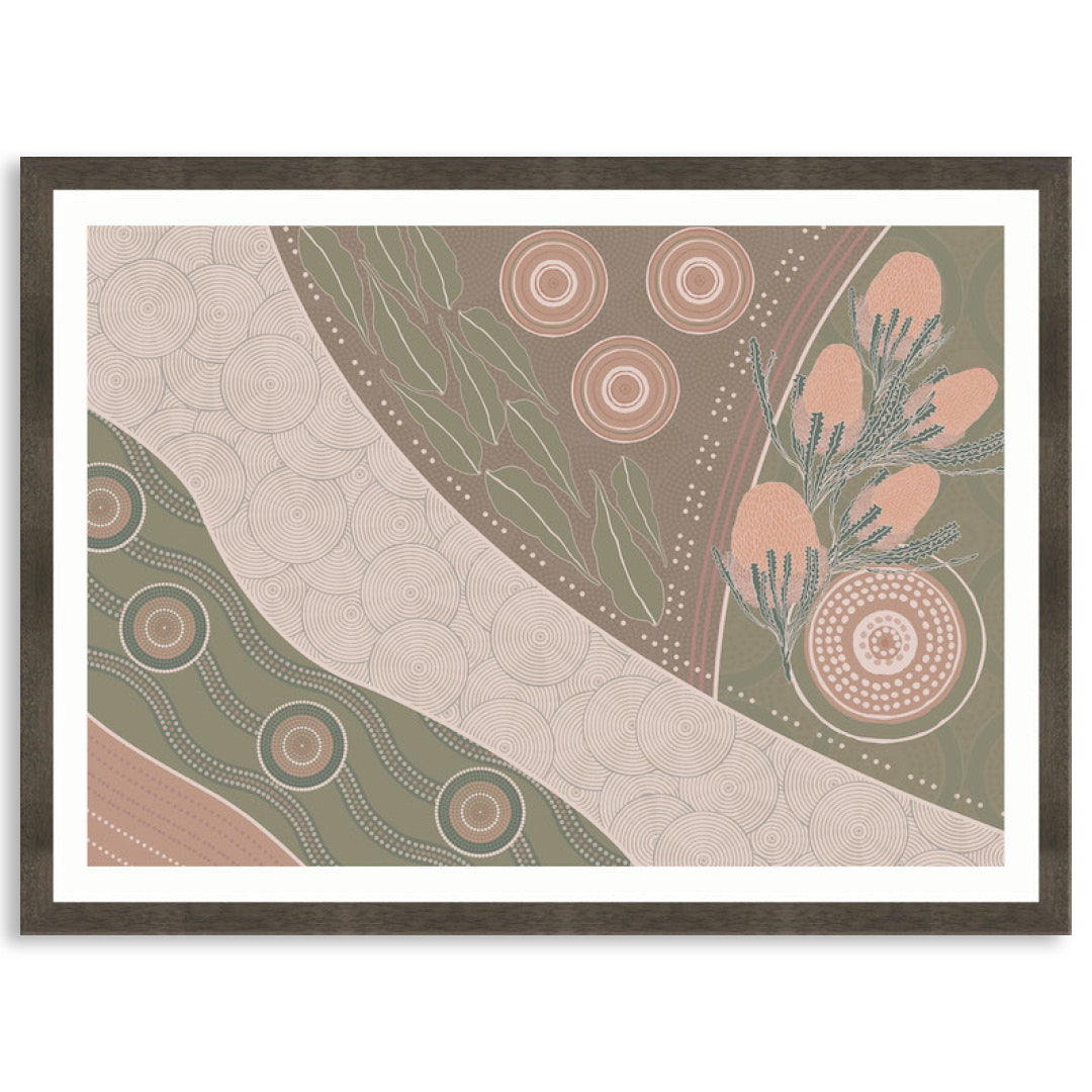 NATIVE BANKSIA I - Framed Print