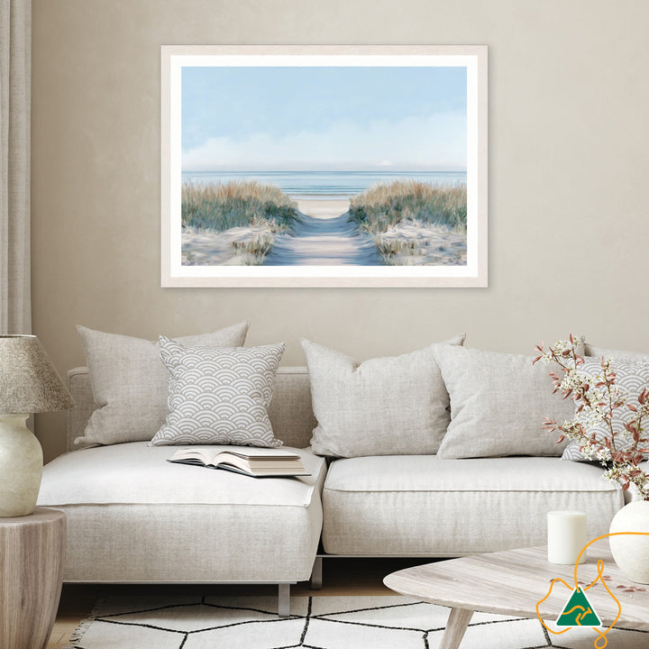 SANDY PATH I - Framed Print